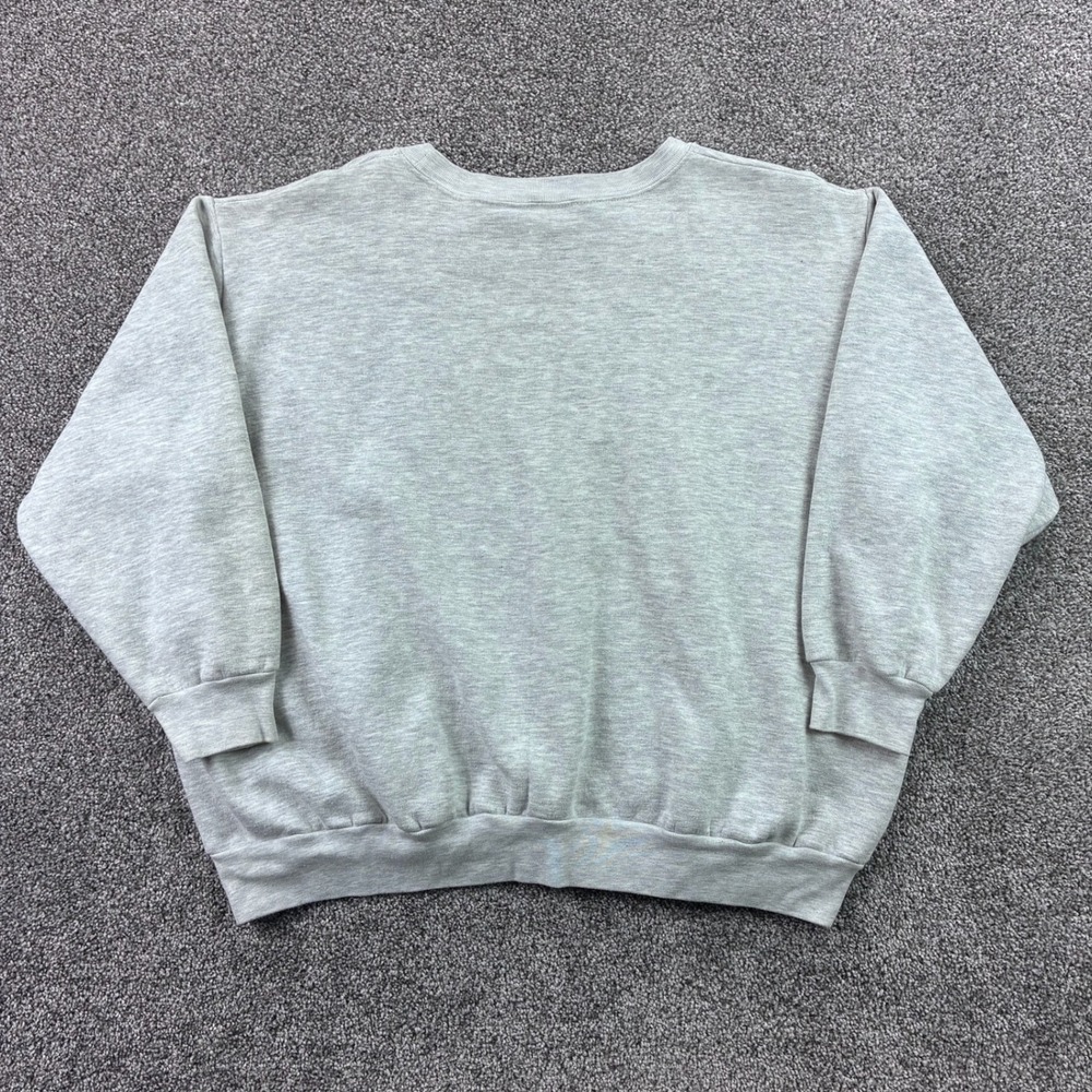 Vintage Mickey Mouse Sweatshirt Mens XL Gray Embroidered Mickey & CO Disney - Picture 4 of 5